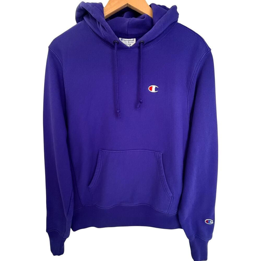 Champion Reverse Weave Mens M Purple Pullover Hoodie